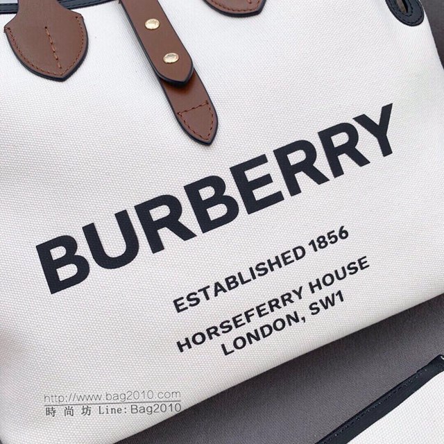 Burberry專櫃新款女包 巴寶莉新款購物袋 實用百搭帆布手提購物包  db1073